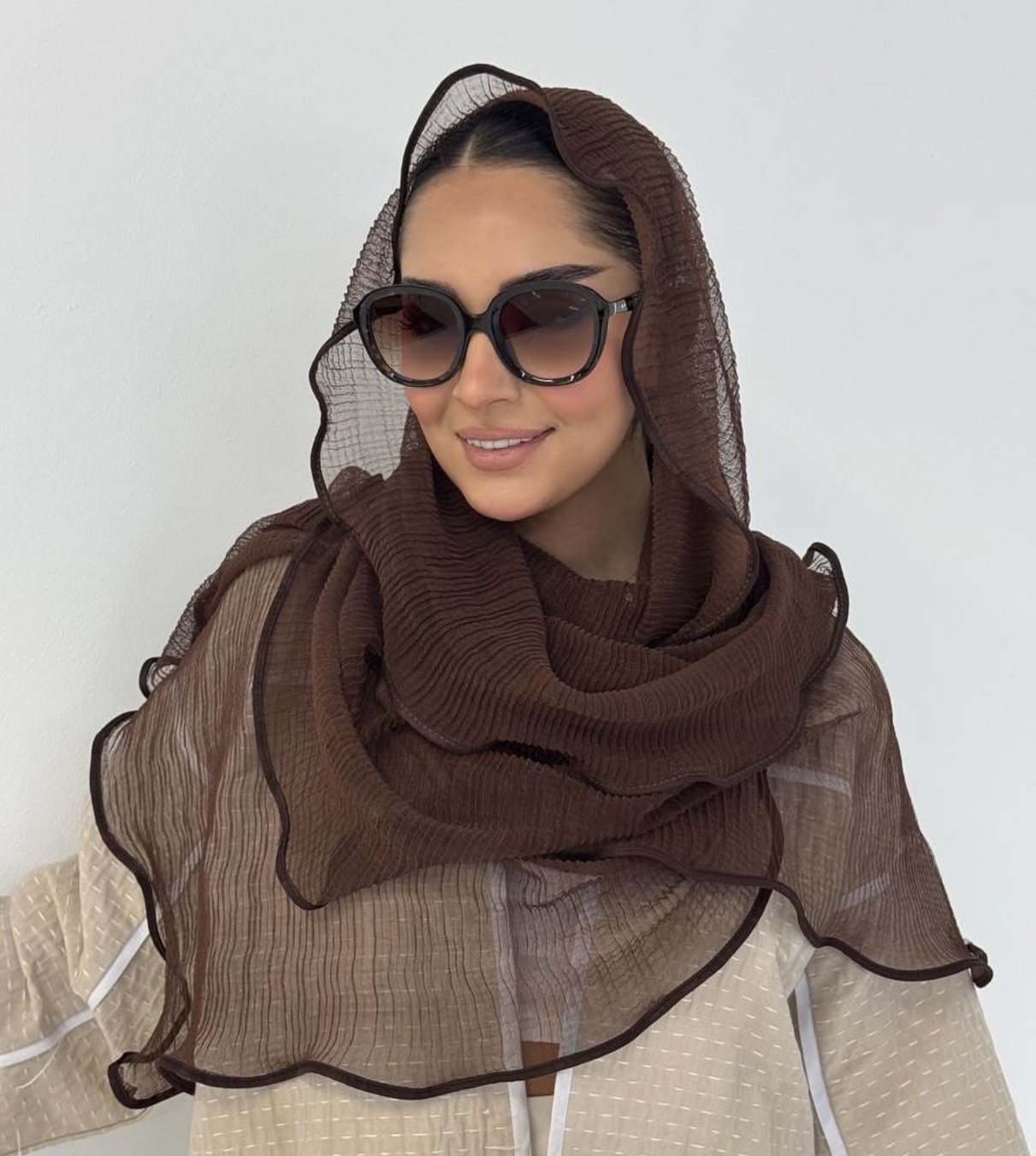 شال عروسکی قهوه ای