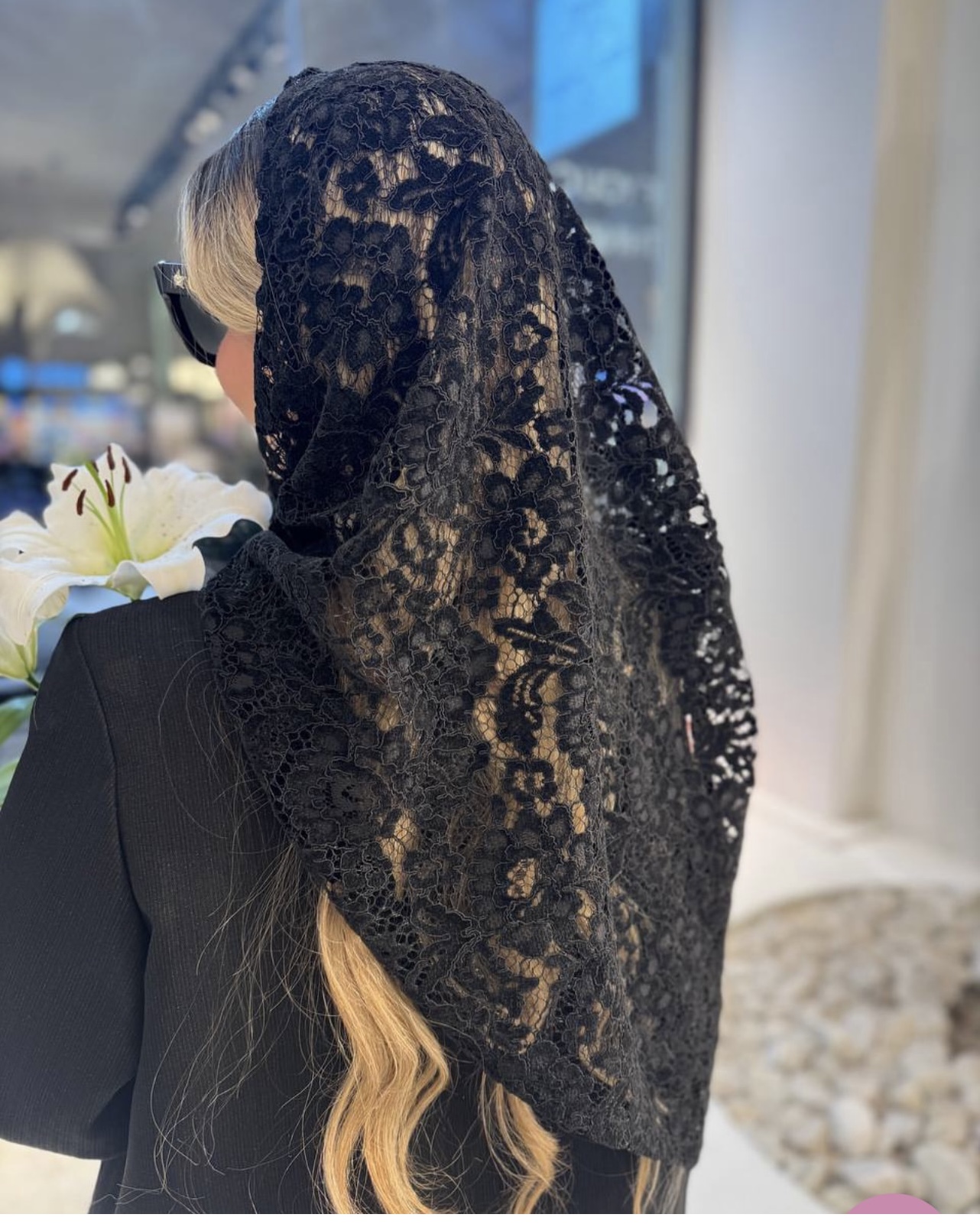 روسری مجلسی گیپور مخمل کوب فرانسه لبه دالبر