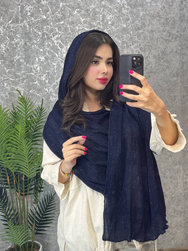 شال پلیسه برشکا لمه دار