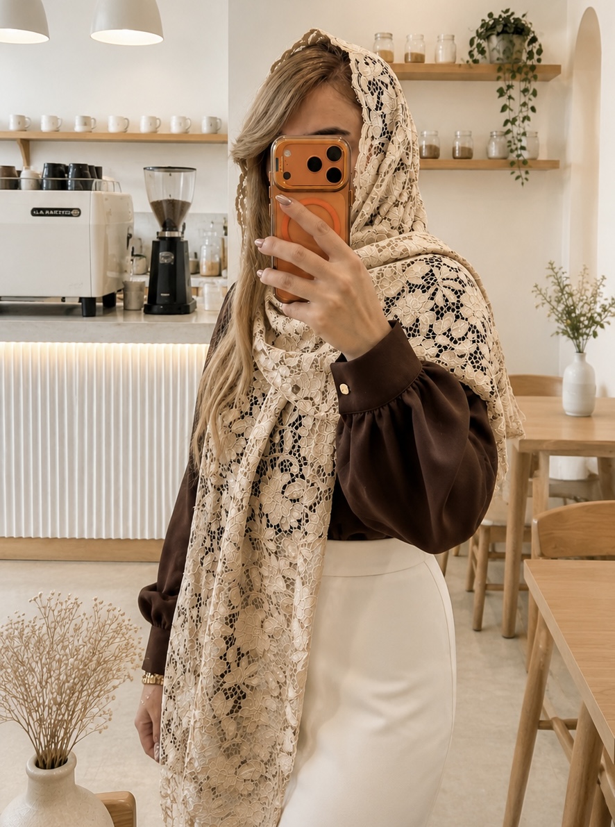 شال مجلسی گیپور مخمل کوب فرانسه لبه دالبر