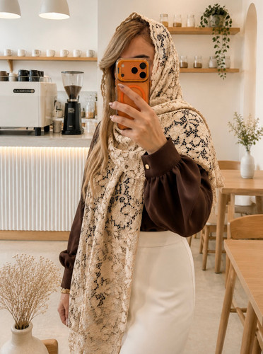 شال مجلسی گیپور مخمل کوب فرانسه لبه دالبر