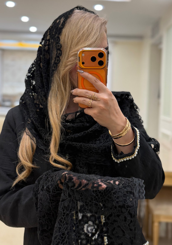 شال مجلسی گیپور مخمل کوب فرانسه لبه دالبری(فروش تک و عمده)