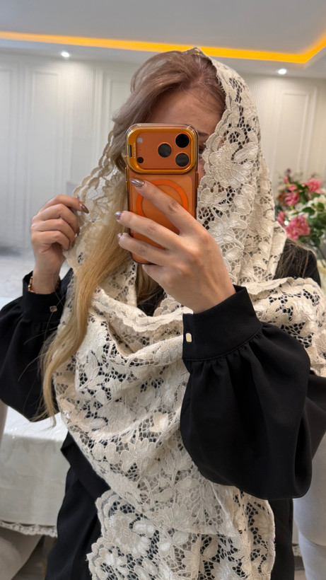 شال مجلسی گیپور مخمل کوب فرانسه لبه دالبر دارای رنگ بندی