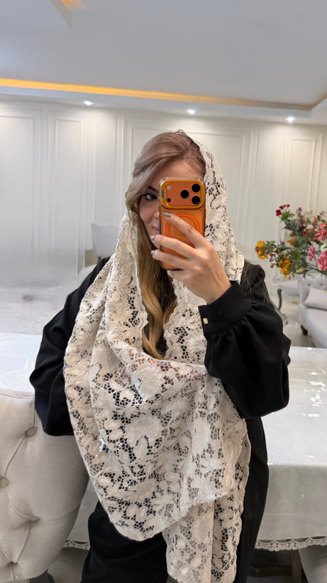 شال مجلسی گیپور مخمل کوب فرانسه لبه دالبر دارای رنگ بندی