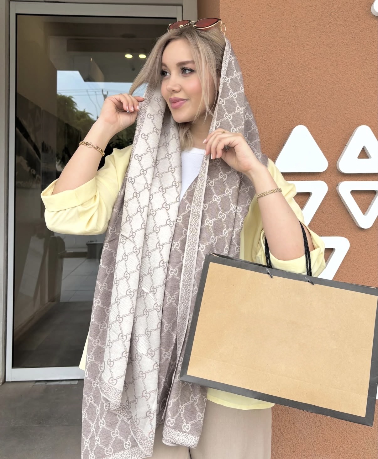 شال گوچی کشمیر سیلک وارداتی مستر کوالیتی