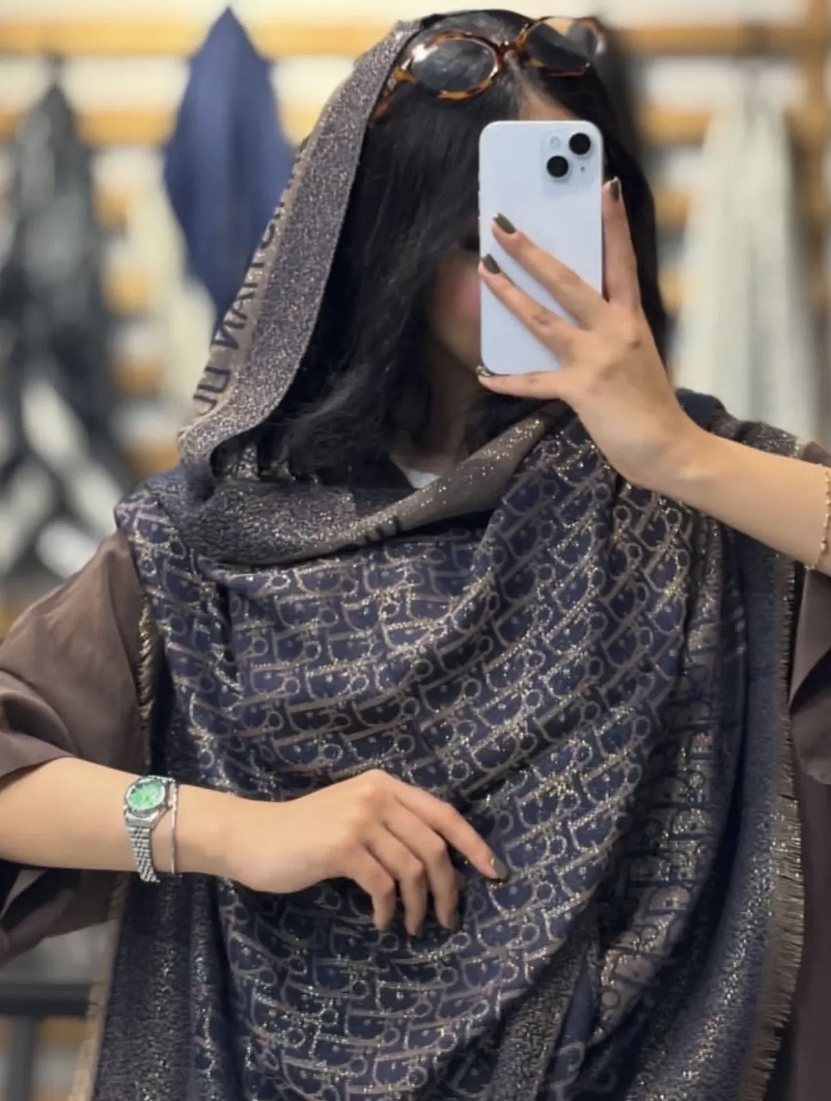 شال دیور کشمیر لمه شاین وارداتی در رنگ بندی